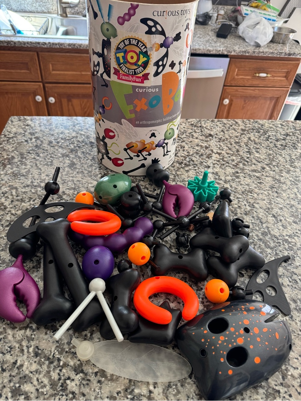 Curious Explor - Kids BUG making Toy Set in Black, Orange, Purple, Green